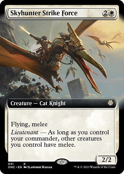 Skyhunter Strike Force (Extended Art) (Commander: Phyrexia: All Will Be One) Near Mint Foil