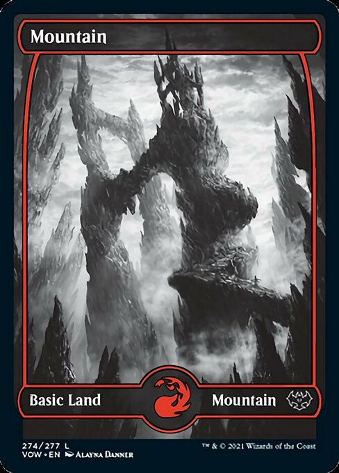 Mountain (274) (Innistrad: Crimson Vow) Medium Play Foil