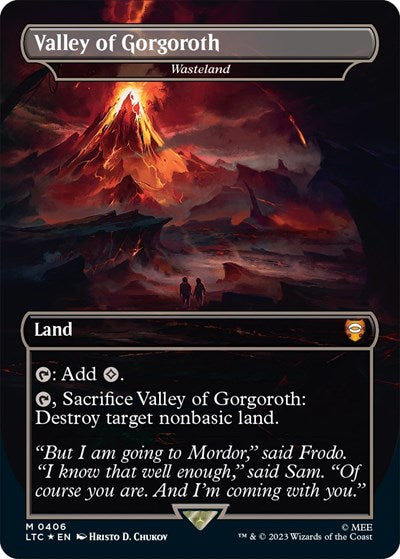 Valley of Gorgoroth - Wasteland (Commander: The Lord of the Rings: Tales of Middle-earth) Light Play