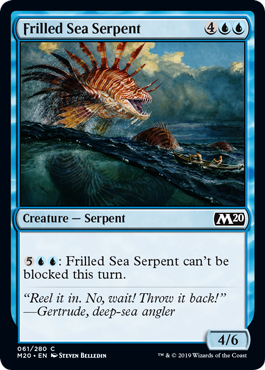 Frilled Sea Serpent (Magic 2020 Core Set) Light Play