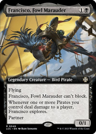 Francisco, Fowl Marauder (Extended Art) (Commander: The Lost Caverns of Ixalan) Near Mint