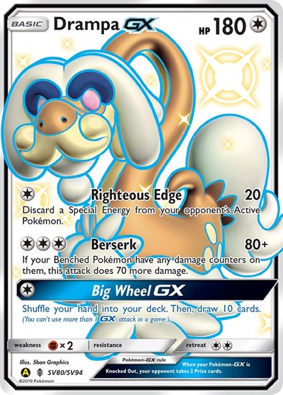Drampa GX (Hidden Fates: Shiny Vault) Near Mint Holofoil