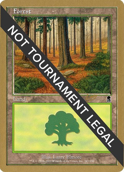 Forest (347) - 2002 Sim Han How (ODY) (World Championship Decks) Medium Play