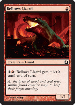 Bellows Lizard (Return to Ravnica) Light Play Foil