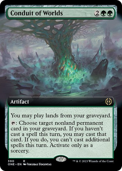 Conduit of Worlds (Extended Art) (Phyrexia: All Will Be One) Damaged / Poor