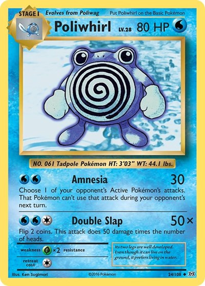 Poliwhirl (XY - Evolutions) Light Play Reverse Holofoil