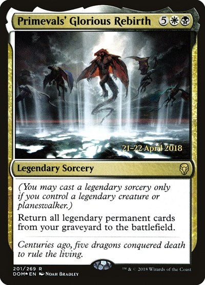 Primevals' Glorious Rebirth (Promos: Prerelease Cards) Light Play Foil