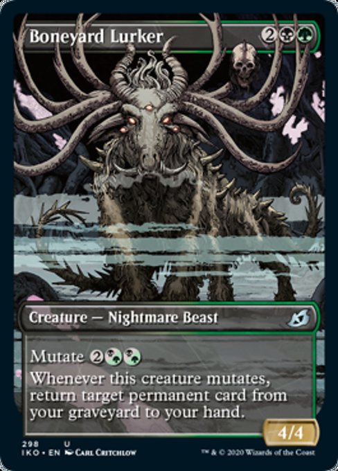 Showcase Boneyard Lurker (Ikoria: Lair of Behemoths) Light Play Foil