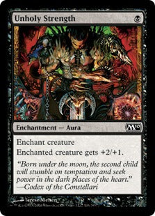 Unholy Strength (Magic 2010 Core Set) Light Play Foil