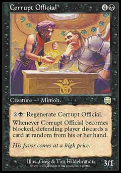 Corrupt Official (Mercadian Masques) Heavy Play