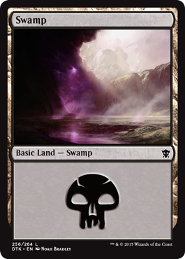 Swamp (256) (Dragons of Tarkir) Light Play