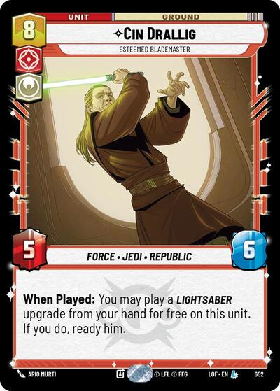 Cin Drallig Esteemed Blademaster (Foil) (Legends of the Force) Near Mint Foil