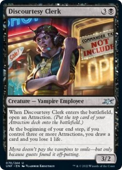 Discourtesy Clerk (Unfinity) Near Mint Foil