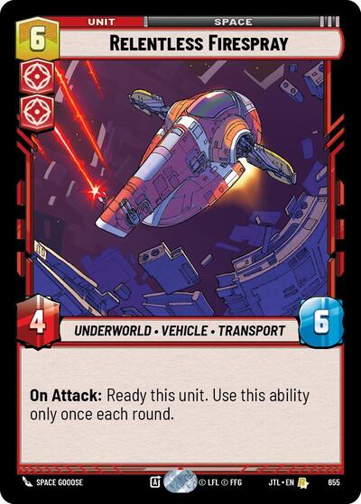 Relentless Firespray (Foil) (Jump to Lightspeed) Near Mint Foil