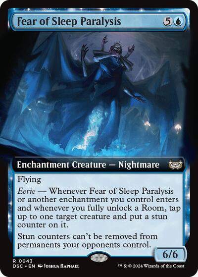 Fear of Sleep Paralysis (Extended Art) (Commander: Duskmourn: House of Horror) Near Mint