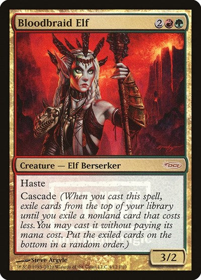 Bloodbraid Elf (Promos: FNM) Heavy Play Foil