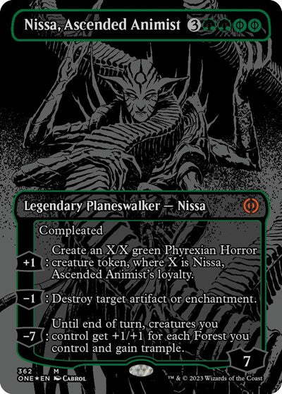 Nissa, Ascended Animist (Oil Slick Raised Foil) (Phyrexia: All Will Be One) Light Play Foil