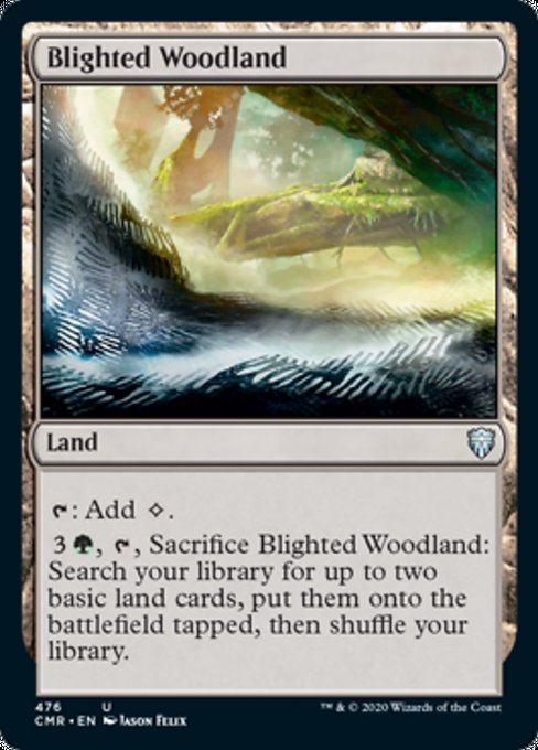 Blighted Woodland (Commander 2020 Commander Legends) Light Play