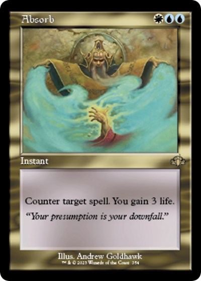 Absorb (Retro Frame) (Dominaria Remastered) Near Mint Foil