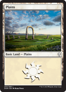 Plains (253) (Dominaria) Light Play