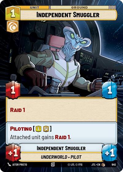 Independent Smuggler (Hyperspace Foil) (Jump to Lightspeed) Near Mint Foil