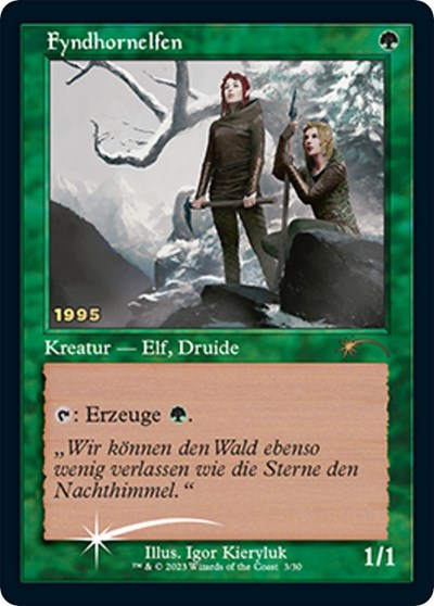 Fyndhorn Elves (DE Exclusive) (Promos: 30th Anniversary Promos) Medium Play Foil German