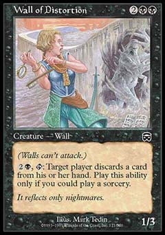 Wall of Distortion (Mercadian Masques) Medium Play