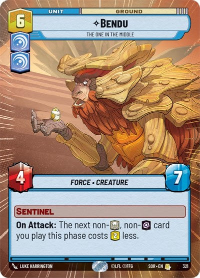 Bendu The One in the Middle (Hyperspace) (Spark of Rebellion) Near Mint
