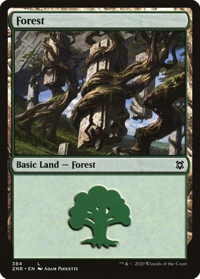 Forest (Zendikar Rising) Light Play Foil