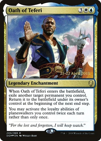Oath of Teferi (Promos: Prerelease Cards) Light Play Foil