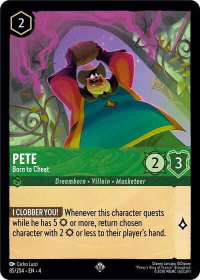 Pete - Born to Cheat (Ursula's Return) Near Mint Cold Foil