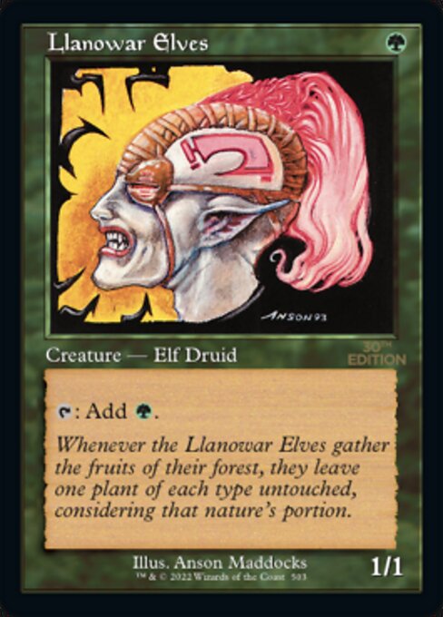 Llanowar Elves (Retro Frame) (30th Anniversary Edition) Near Mint