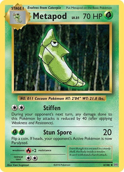 Metapod (XY - Evolutions) Light Play Reverse Holofoil