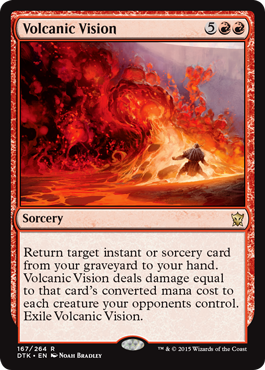 Volcanic Vision (Dragons of Tarkir) Light Play Foil