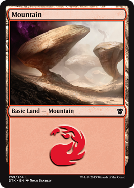 Mountain (259) (Dragons of Tarkir) Light Play