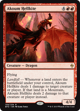 Akoum Hellkite (Battle for Zendikar) Light Play Foil