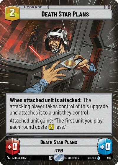 Death Star Plans (Hyperspace Foil) (Jump to Lightspeed) Near Mint Foil