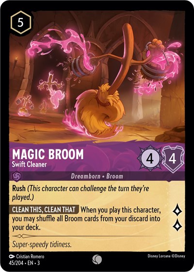 Magic Broom - Swift Cleaner (Into the Inklands) Near Mint Cold Foil