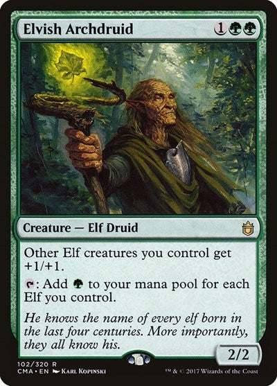 Elvish Archdruid (Commander Anthology) Light Play