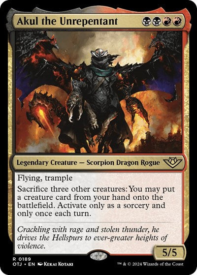 Akul the Unrepentant (Outlaws of Thunder Junction) Near Mint Foil