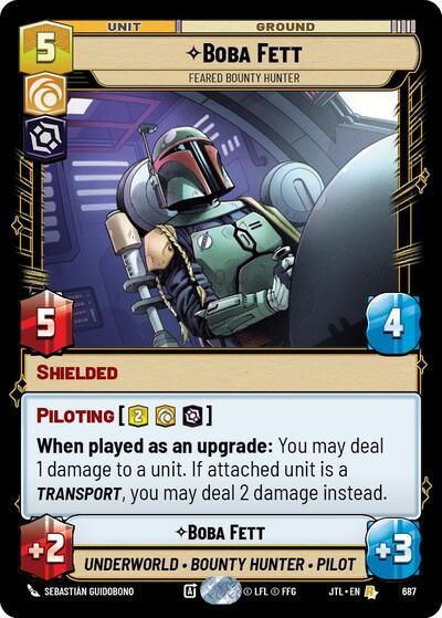Boba Fett Feared Bounty Hunter (Foil) (Jump to Lightspeed) Near Mint Foil