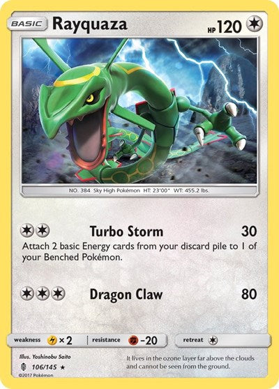 Rayquaza (SM - Guardians Rising) Light Play Reverse Holofoil