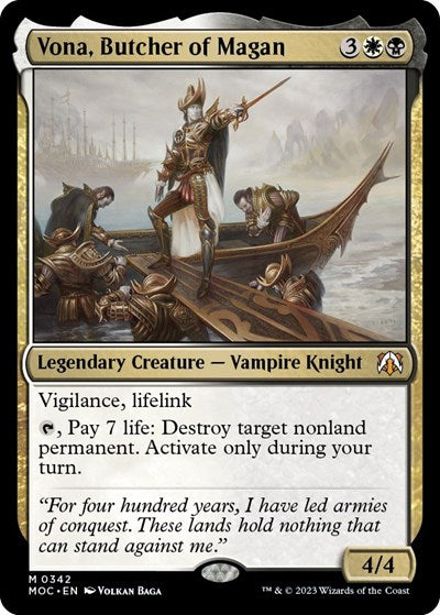 Vona, Butcher of Magan (Commander: March of the Machine) Light Play