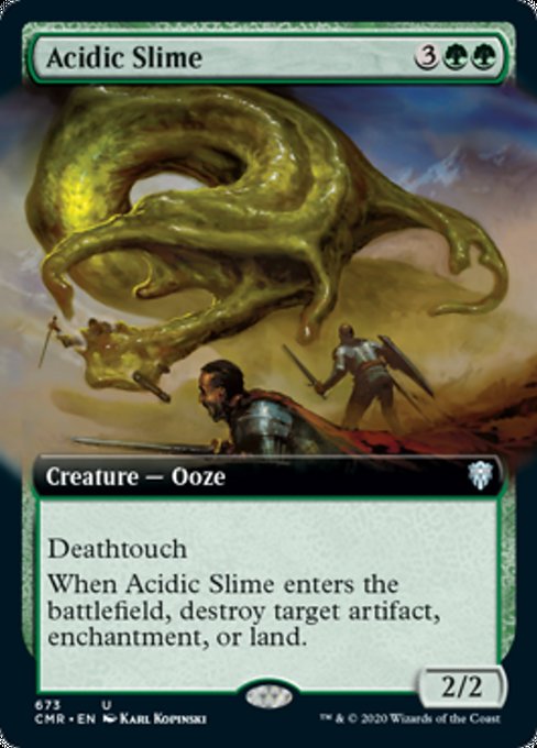 Acidic Slime (Extended Art) (Commander Legends) Light Play Foil