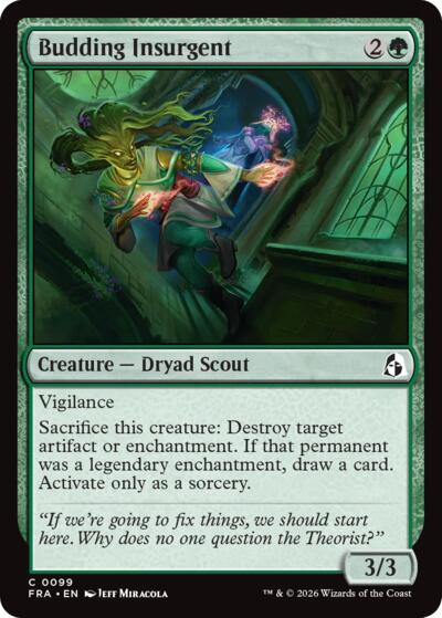 Budding Insurgent (Reality Fracture) Near Mint Foil