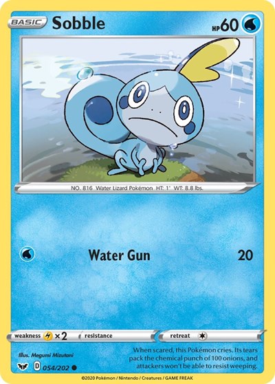 Sobble (054) (SWSH01: Sword & Shield Base Set) Light Play Reverse Holofoil