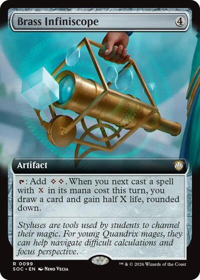 Brass Infiniscope (Extended Art) (Commander: Secrets of Strixhaven) Near Mint