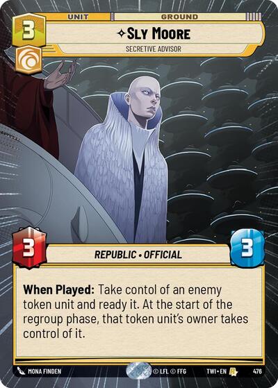 Sly Moore Secretive Advisor (Hyperspace) (Twilight of the Republic) Near Mint