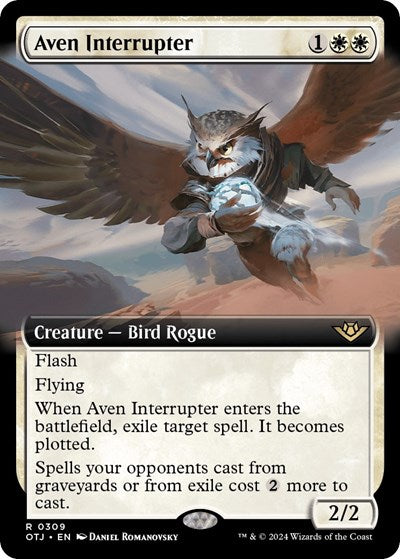 Aven Interrupter (Extended Art) (Outlaws of Thunder Junction) Near Mint Foil