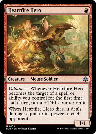 Heartfire Hero (Bloomburrow) Light Play Foil